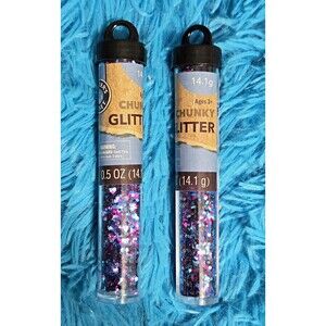 Crafter's Closet Chunky Glitter Craft Glitter 2- 0.5 oz (14.1 g) Multicolor